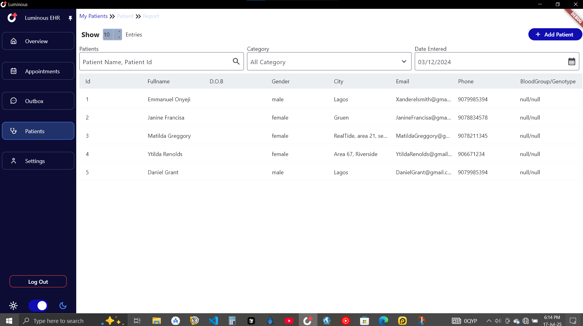 Appointment Booking Screenshot